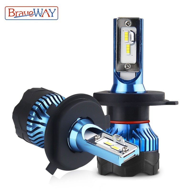 BraveWay H4 Led المصباح LED لمبة للسيارة الضباب ضوء لمبة H1 H3 H7 LED H11 9005 9006 HB3 HB4 12000LM 12 فولت ديود مصابيح 4300K/6500K