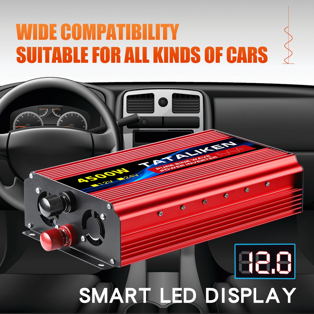 pure sine wave inverter 12v 24v to 220v 1600w 2500w 3500w 4000w dc to ac voltage converter 12 220 mini car power supply