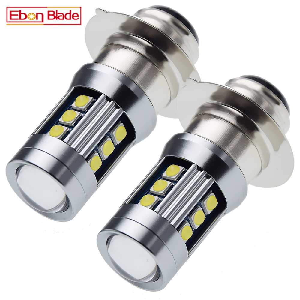 2 قطعة H6M P15D-25-1 PX15D T19 Led مصباح أضاءه أمامي شعاع مزدوج دراجة نارية كشافات سكوتر سرعة الدراجة النارية 6 فولت 12 فولت 1000Lm 6000K