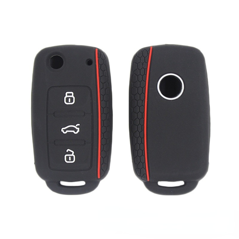 3 Buttons Silicone Car Key Cover Case For VW Golf 4 5 6 7 Bora Jetta Polo MK4 MK6 Bora Passat B5 B6 Superb Tiguan Beetle