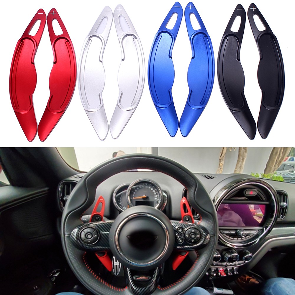 For Mini Cooper S JCW F54 F55 F56 F57 F60 Countryman Clubman Aluminum Steering Wheel Shift Paddle Extension Cover Accessories