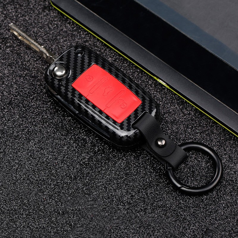 ABS Carbon Fiber Car Remote Key Case For VW Golf Bora Jetta Polo Golf Passat For Skoda Octavia A5 Fabia For Seat Ibiza L