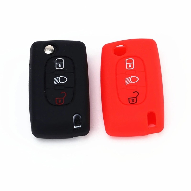 Silicone Car Console Key Cover Case Shell Skin Protection for Citroen C2 C4 C5 Picasso Xsara C5 C6 C8 Folding Keys Accessories