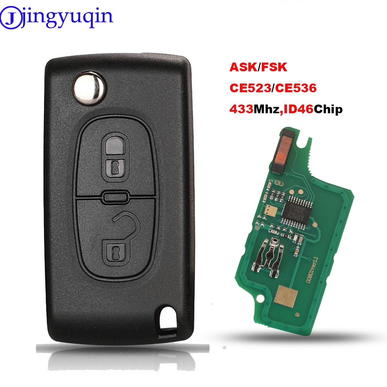 jingyuqin 434Mhz ASK For Peugeot 107 207 307 308 407 607 For Citroen C2 C3 C4 C5 C6 C8 Xsara Picasso CE0523 Ce0536 VA2/HCA