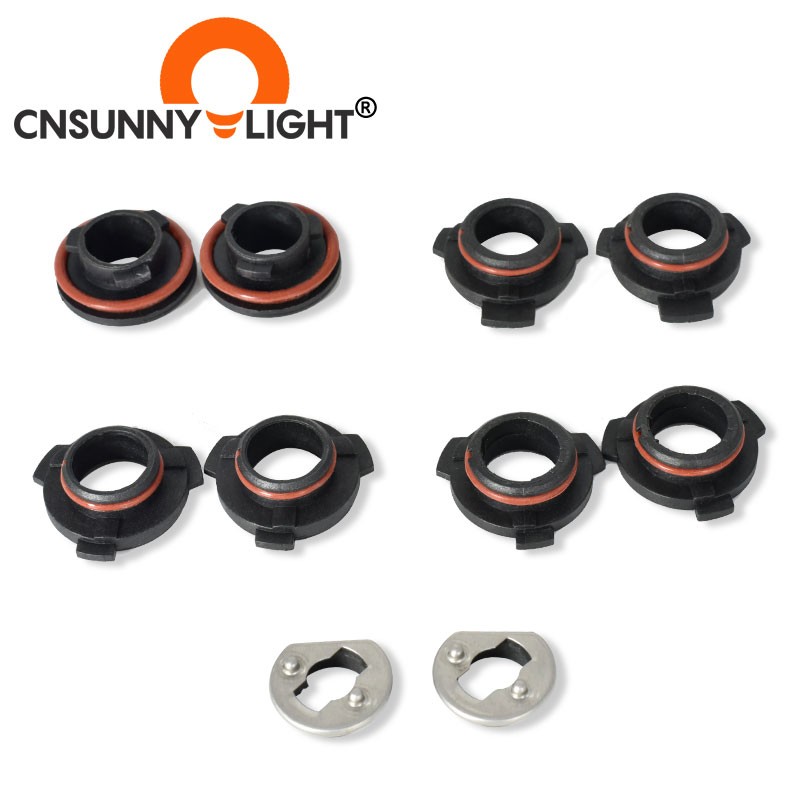 CNSUNNYLIGHT 2pcs Headlight Bulb Base Adapter Socket Holder H1 H11 9005 HB3 9006 9012 Auto Headlights Retainer LED Light Socket