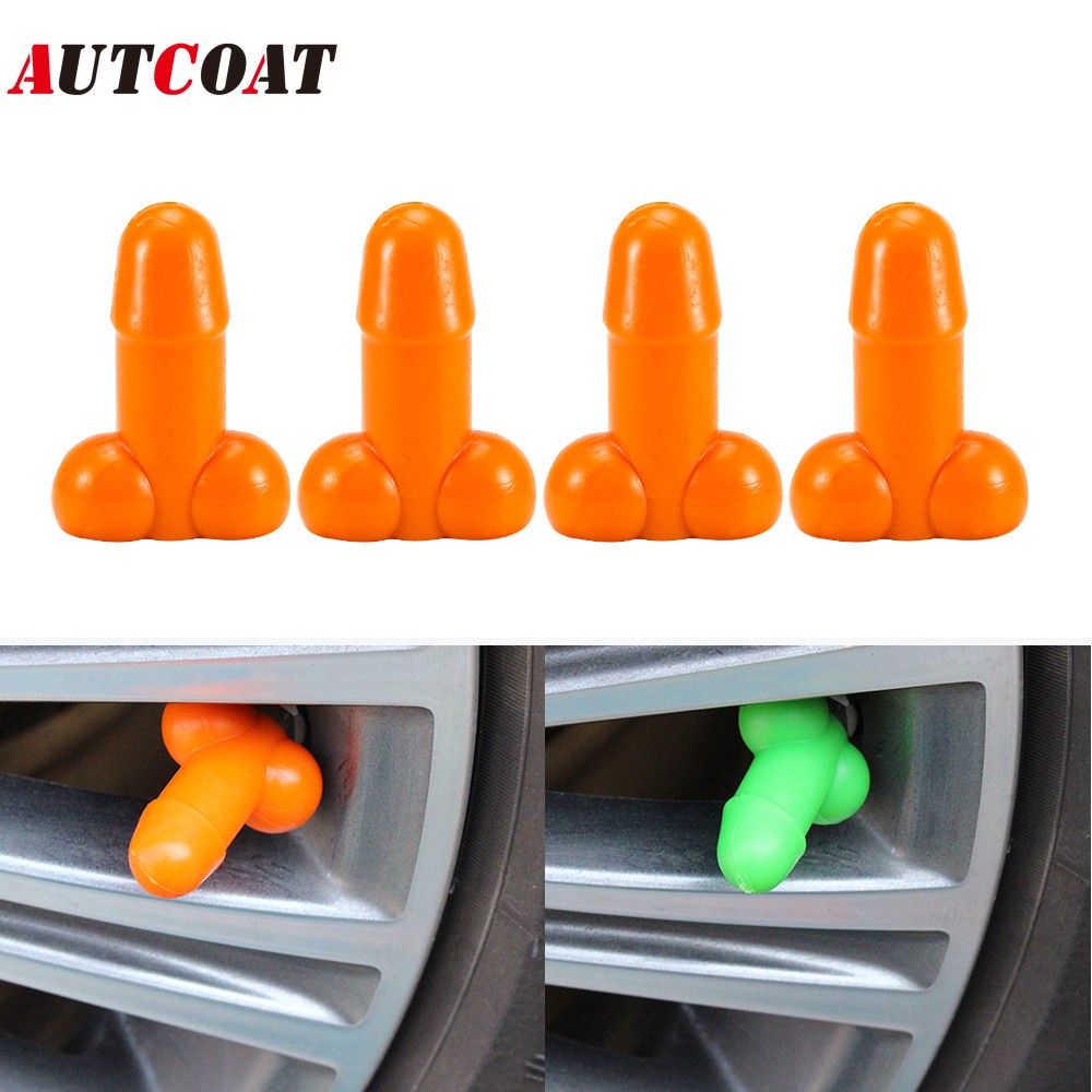 AUTCOAT Prank Valve Stem Caps, Universal Car Tire Valve Caps, Tire Cover Flare Stem Cap, Fits Cars, Trucks, Motorcycles