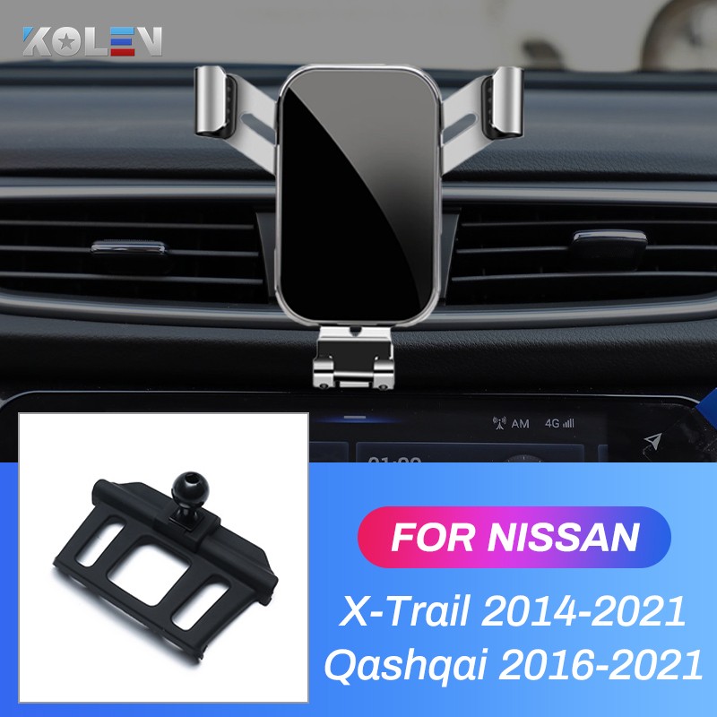 حامل هاتف محمول للسيارة نيسان X-Trail T32 Qashqai J11 2014-2021 تنفيس الهواء لتحديد المواقع الجاذبية حامل خاص جبل الملاحة قوس