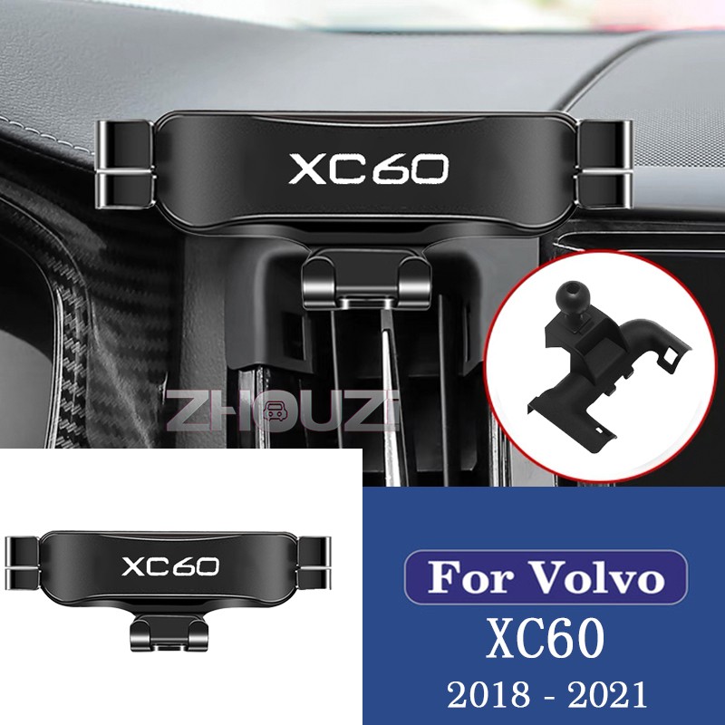 Car Mobile Phone Holder Air Vent Outlet Clip Holder GPS Gravity Navigation Bracket For Volvo XC60 2018 2019 2020 2021 Accessories