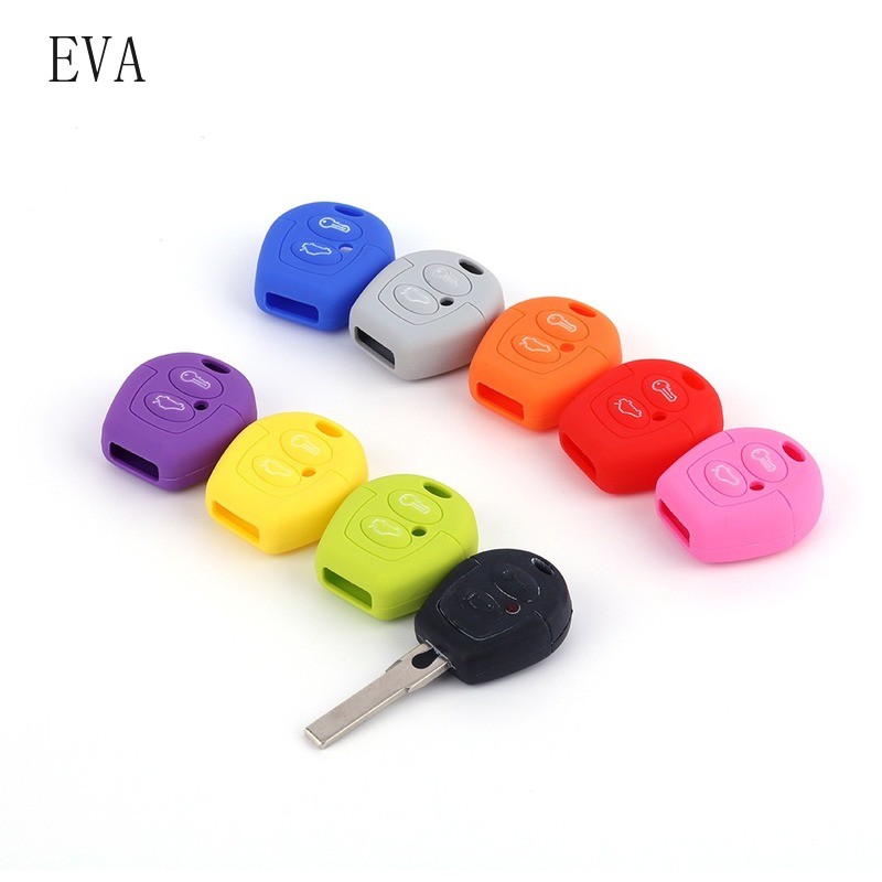 Silicone Smart Key Case Cover For Volkswagen Polo Golf Passat Bora Sharan Skoda Octavia Fabia Seat Corboda Leon Ibiza