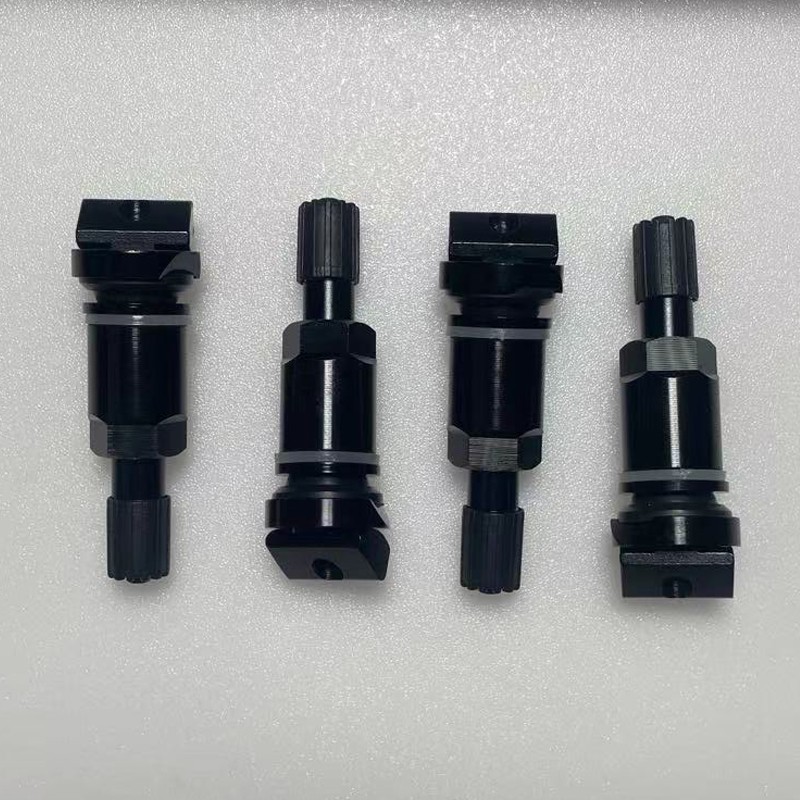 TPMS-43H TPMS Tire Pressure Sensor Valve Black Metal Valves Wheels for Mercedes Audi Jaguar Land Rover Volkswagen Volvo Honda