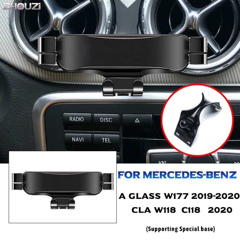 Car Mobile Phone Holder Air Vent Outlet Clip Holder Gravity GPS Bracket For Mercedes-Benz CLA-Class W177 W118 C118 Accessories