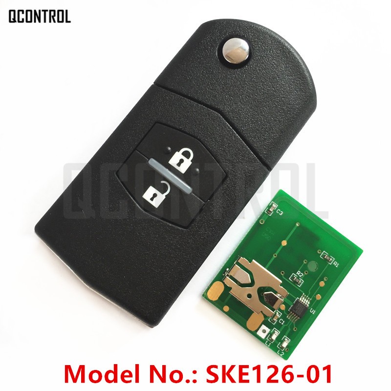 QCONTROL Car Remote Key Fit For Mazda SKE126-01 For 2 M2 Demio / 3 M3 Axela / 5 M5 Premacy / 6 M6 Atenza / 8 M8 MPV