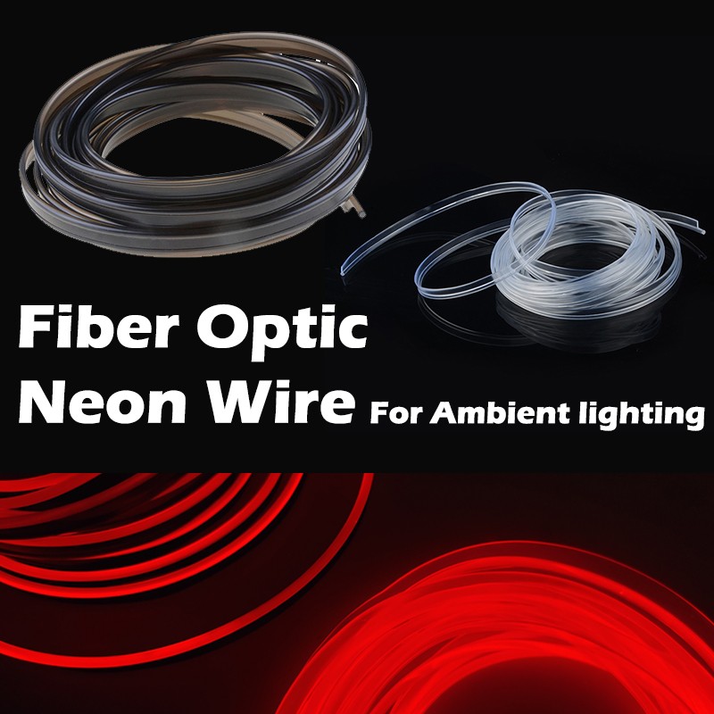 3mm Fiber Optic Neon Wire Extension Strip Light Invisible Guide Accessories for Car Interior Ambient Lighting Equipment