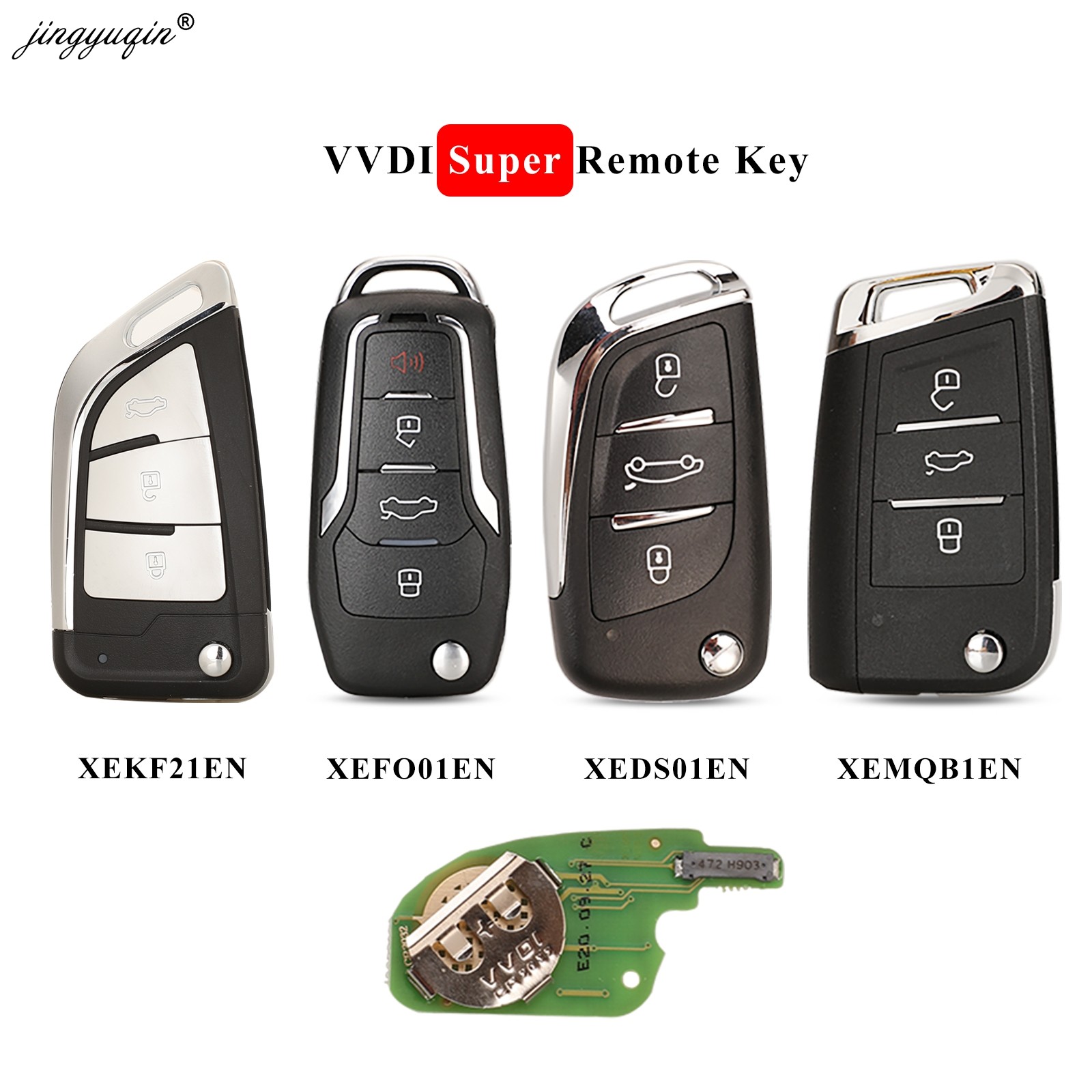 jingyuqin XEDS01EN/ XEFO01EN XEMQB1EN XEKF21EN XEKF20EN Super Remote Key with XT27 XT27A66 Wireless Key Super Chip for VVDI Tool