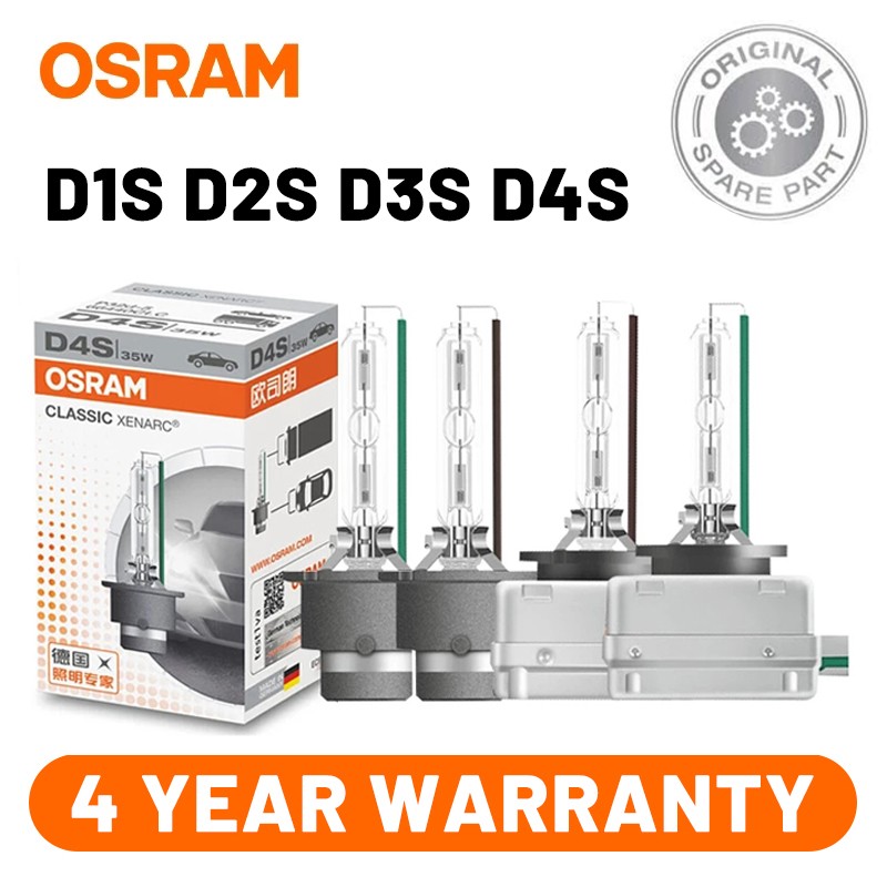 OSRAM D1S D2S D3S D4S Xenon Car Headlight Bubs 66140 66240 66340 66440 CLC HID Classic Original 4200K Standard White Light 1pc