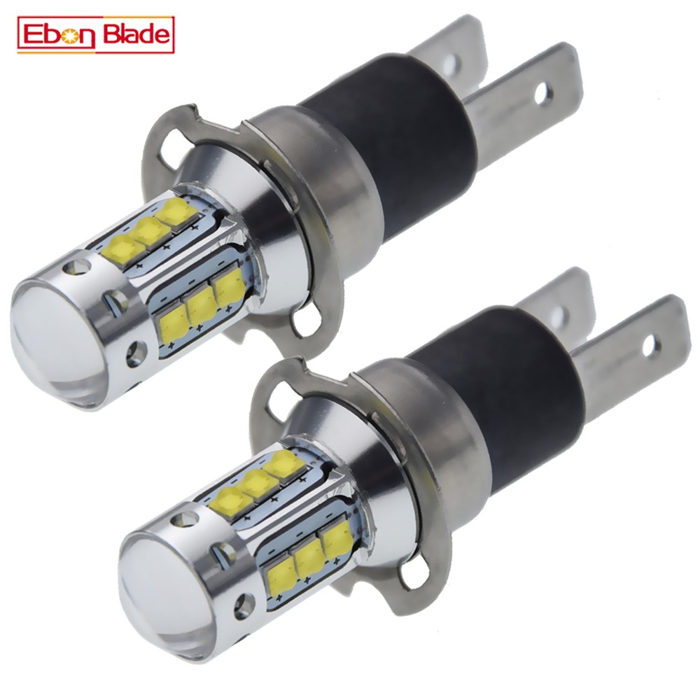 Car LED Headlight Bulbs Car Fog Lights Daytime Running Lights Car Headlights 6000K White Bulbs H3C C'ree 16SMD 80W 2pcs