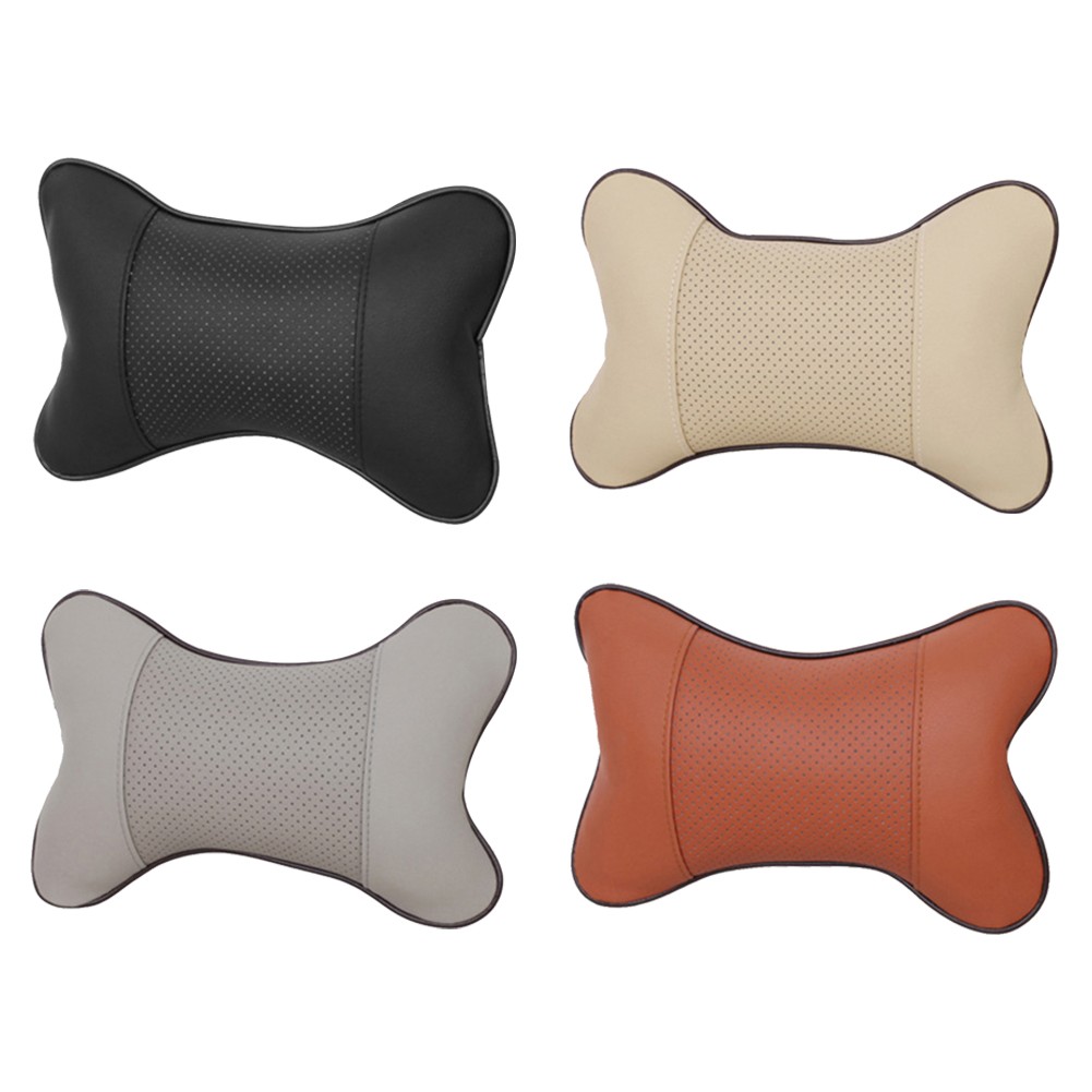 1PC Car Neck Pillows PU Leather Head Support Protector Universal Headrest Backrest Pillow Fit Car Elastic Headrest