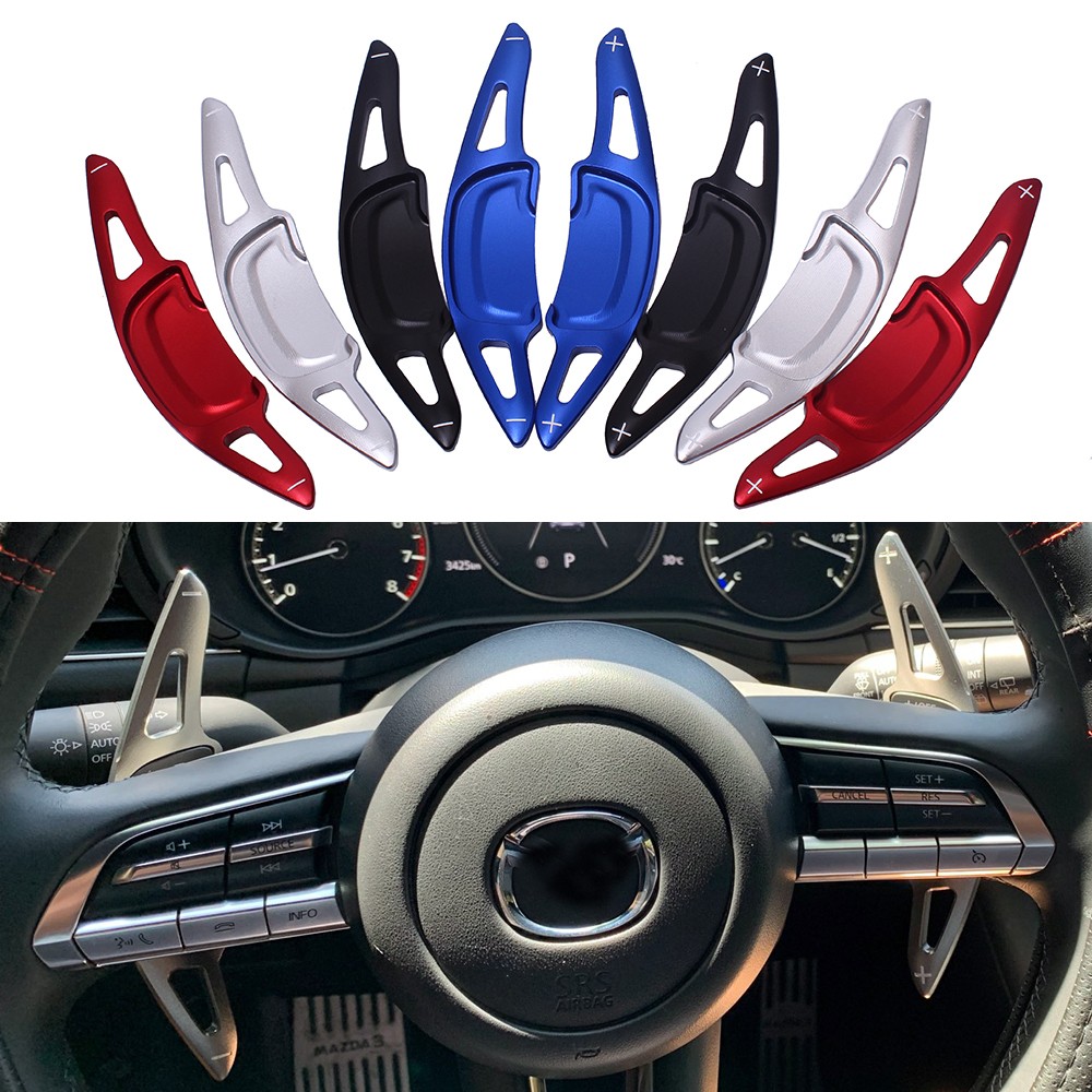 1 Pair Steering Wheel Gear Shift Paddle Shifter For Mazda 3 Mazada3 CX30 CX-30 2020 2021 2022 Aluminum Alloy Paddle Extension