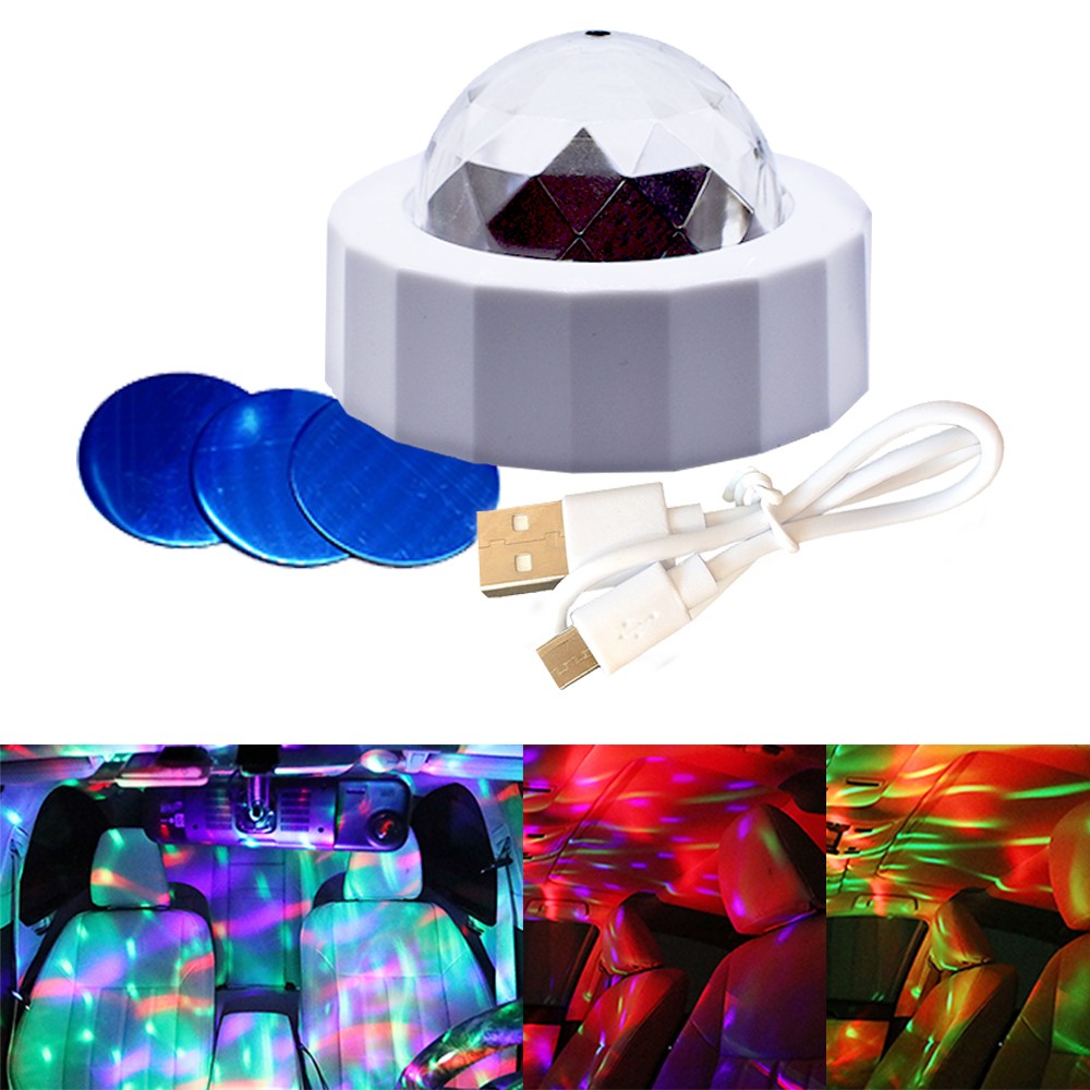 Car Ambient Light Accessories DJ RGB Colorful Music Audio Led Party Atmosphere Interior Dome Trunk Wall Welcome Lamp Night Light