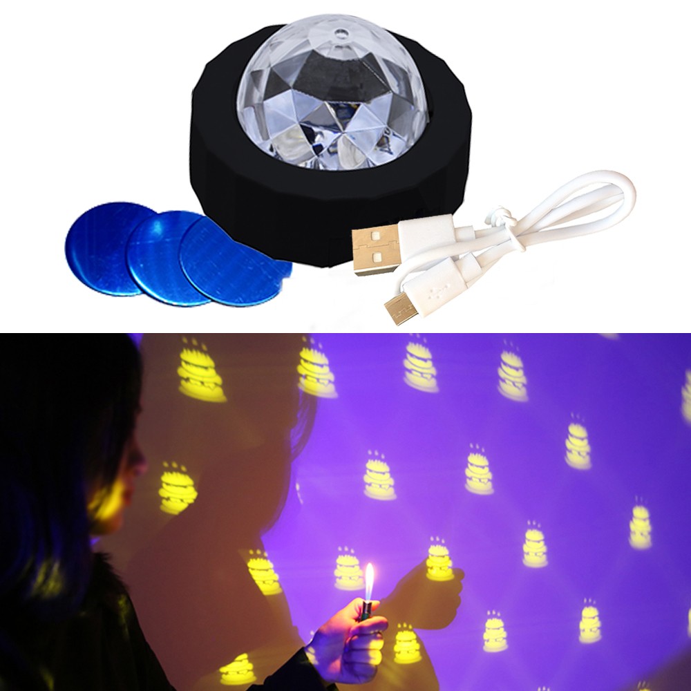 1x DJ RGB Night Car Lamp Ambient Light Colorful Music Led Indoor Party Atmosphere Dome Trunk Wall Welcome Lamp Light Projector