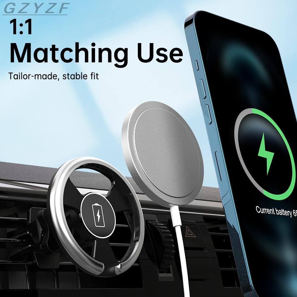 Magnetic 15W Wireless Charger Car Phone Holder for iPhone 13 12 Pro Max Mini Magnetic Wireless Car Charger Phone Mount Magsafe