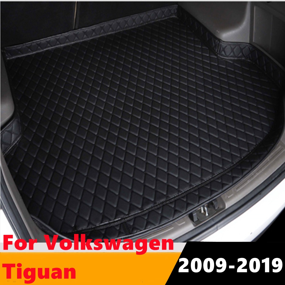 Cengair Car Trunk Mat All Weather Tail Boot Luggage Pad Carpet High Side Cargo Liner For Volkswagen VW Polo Hatchback 2006-2021