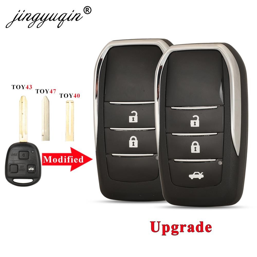 jingyuqin Flip Folding Remote Key Fob Case For Toyota Camry Corolla Prado 120 RAV4 Kluger Previa FJ Cruiser Land Cruiser