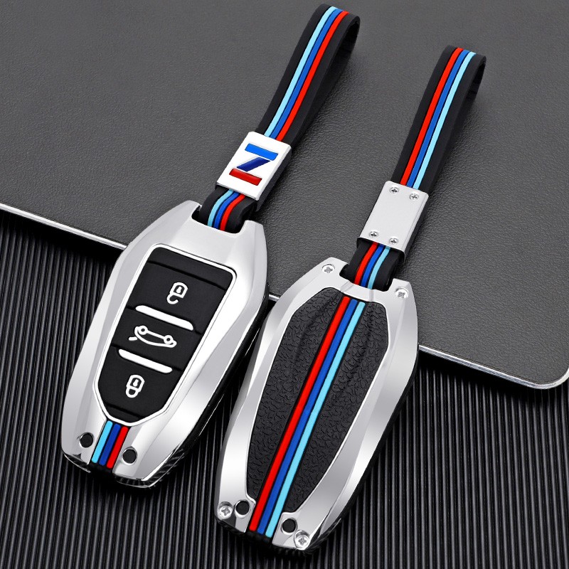 Car Key Shell Metal Case For Peugeot 207 3008 208 308 2008 307 508 5008 407 301 206 Citroen Allroad Zinc Alloy Car Key Bags Covers