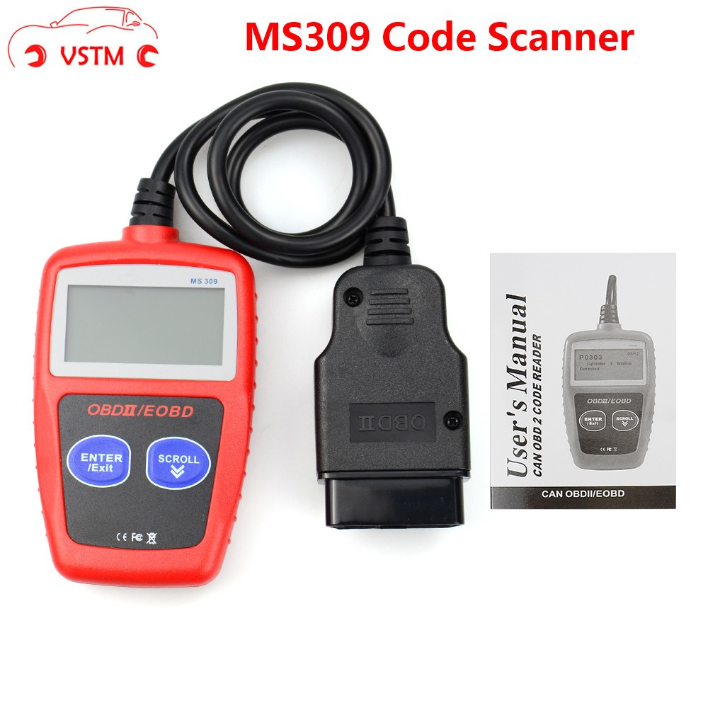 رمز الماسح MS309 CAN BUS OBD2 قارئ شفرة السيارة EOBD OBD II أداة تشخيص MS 309 مع متعدد اللغات