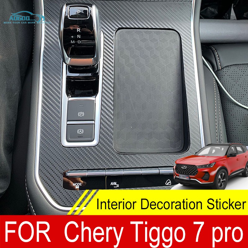 For Chery Tiggo 7 Pro 2021 Car Console Gearbox Dashboard Sticker Strips Carbon Fiber Tape Garnish Interior Decoration Accessories