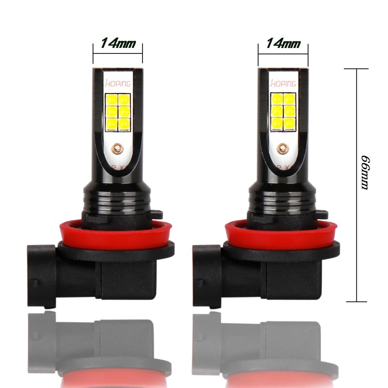 2 قطعة H8 H9 H11 LED لمبة H16 9005 HB3 9006 HB4 Led مصباح السوبر مشرق سيارة الضباب أضواء يوم القيادة تشغيل ضوء أبيض أزرق ذهبي