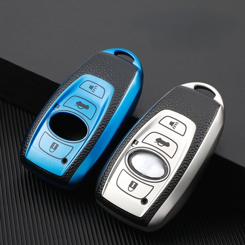 PU Car Key Case For Subaru BRZ XV Forester Legacy Outback 2 3 Buttons Key Fob Remote Cover Shell Cover Auto Accessories