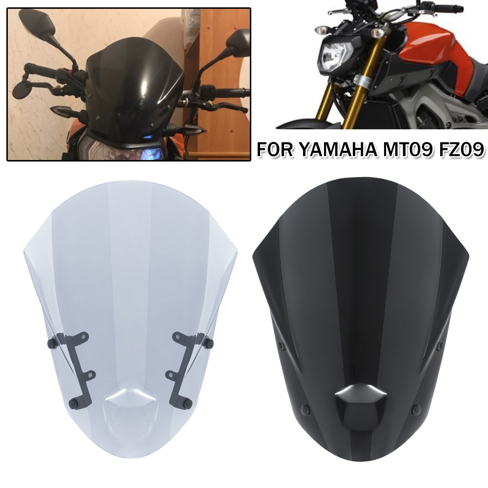 Motorcycle Windshield Gin-brise For Yamaha MT-09 FZ-09 2013 2014 2015 2016 MT FZ 09 Wind Screen Deflector Visor With Bracket