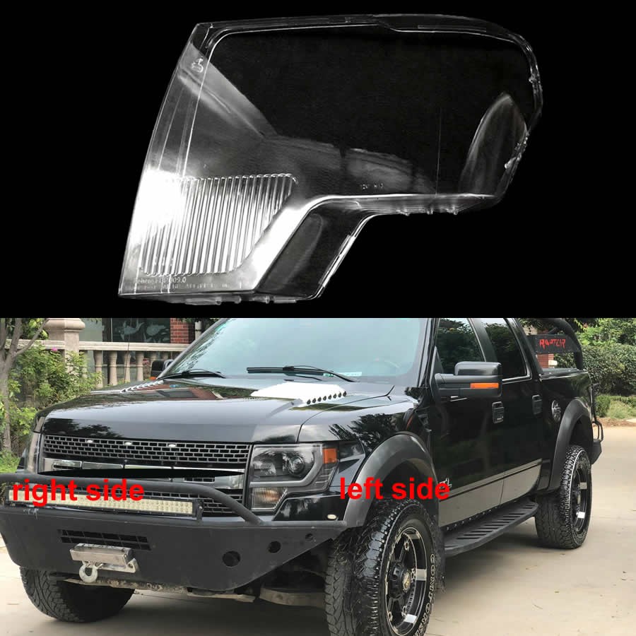 For Ford F-150 Raptor 2009-2014 Transparent Cover Headlight Shell Lampshade Headlamp Shell Plexiglass Original Lens Replacement