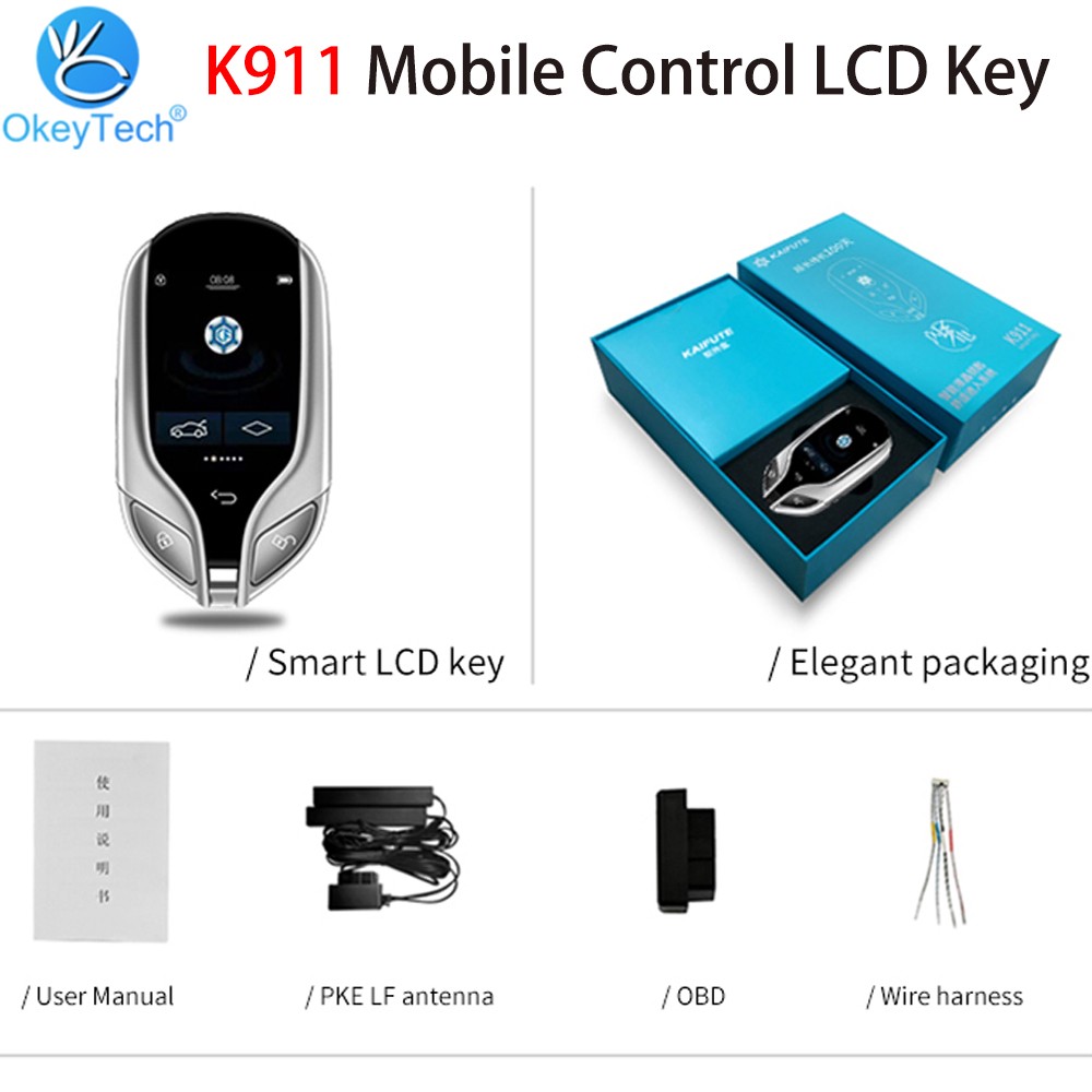 Korean/English K911 LCD Smart Key Universal Mobile Remote Control Key for BMW for Kia for Benz for VW Keyless Entry Anti-loss