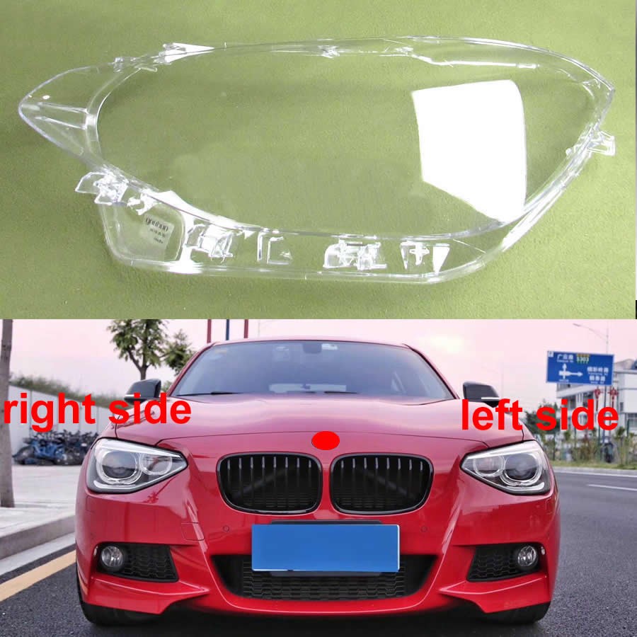 ل 2012 2013 2014 BMW 1 سلسلة F20 116i 118i 120i كشافات غطاء المصباح الزجاج عاكس الضوء العلوي قذيفة عدسة مصباح غطاء عدسة