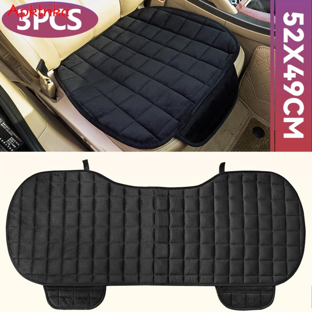 Car Seat Cover Front Rear Flocking Cloth Cushion Non Slide Winter Auto Protector Mat Cushion Keep Warm Universal Fit Truck Suv Van