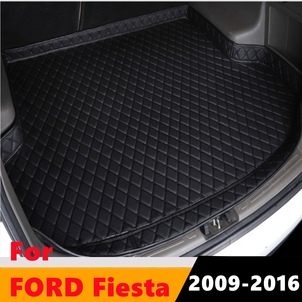 Sengayer Car Trunk Mat All Weather Auto Tail Boot Luggage Pad Carpet High Side Cargo Liner Fit For Ford Fiesta 2009 2010 11-2016