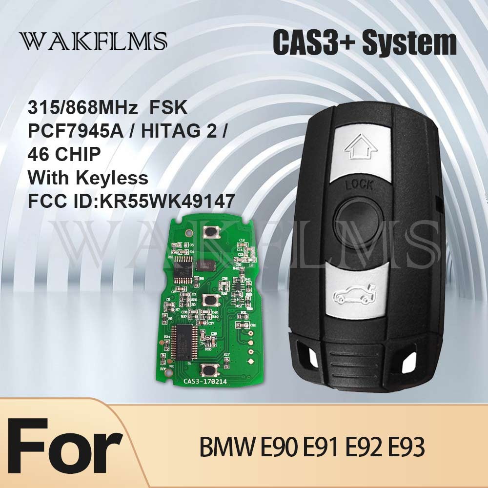 3 Buttons Smart Remote Key 315MHZ For BMW 3 5 Series X1 X6 Z4 E60 E70 E71 E91 E92 CAS3+ With ID7945/7953 Chip