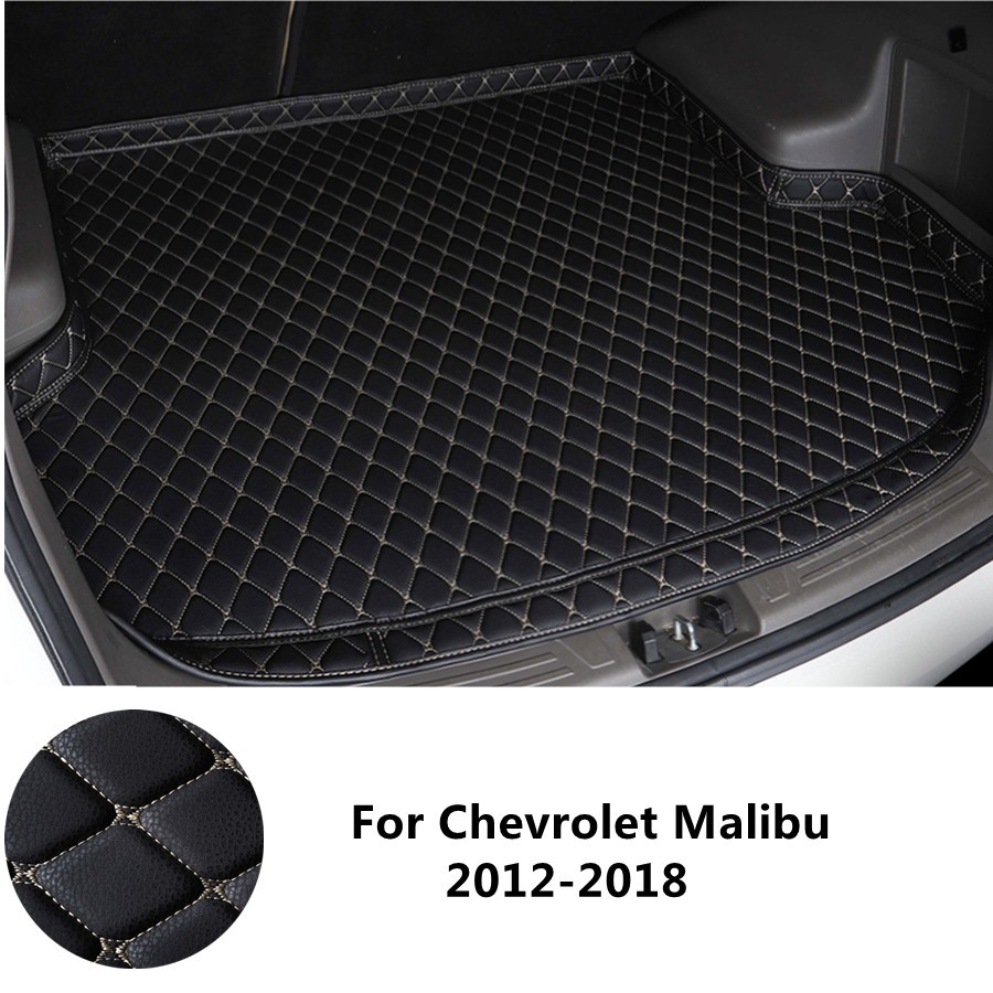 SJ 6 Color Waterproof Car Trunk Mat Boot Tray Liner Rear Cargo Pad Fit For Chevrolet Malibu (2012-13-14-15-2016-2017-2018 Year)