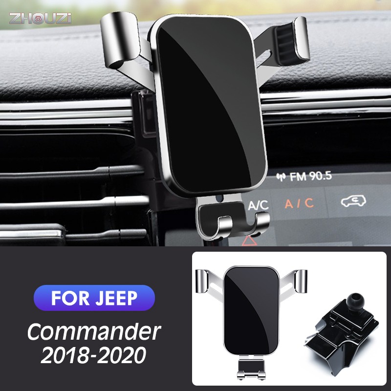 Car Mobile Phone Holder GPS Holder Gravity Navigation Bracket Accessories For Jeep Commander 2018 2019 2020 Air Vent Outlet Clip