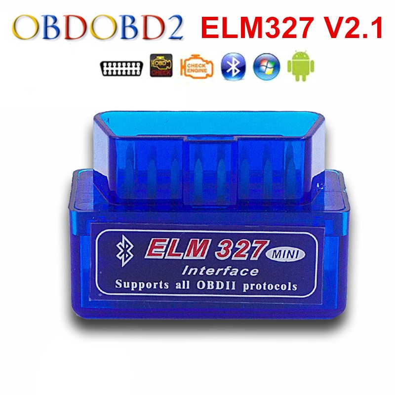 2022 Mini ELM327 V2.1 ELM 327 Bluetooth 4.0 OBD2 Diagnostic Tool for IOS Android Torque Code Car Scanner Multi Language