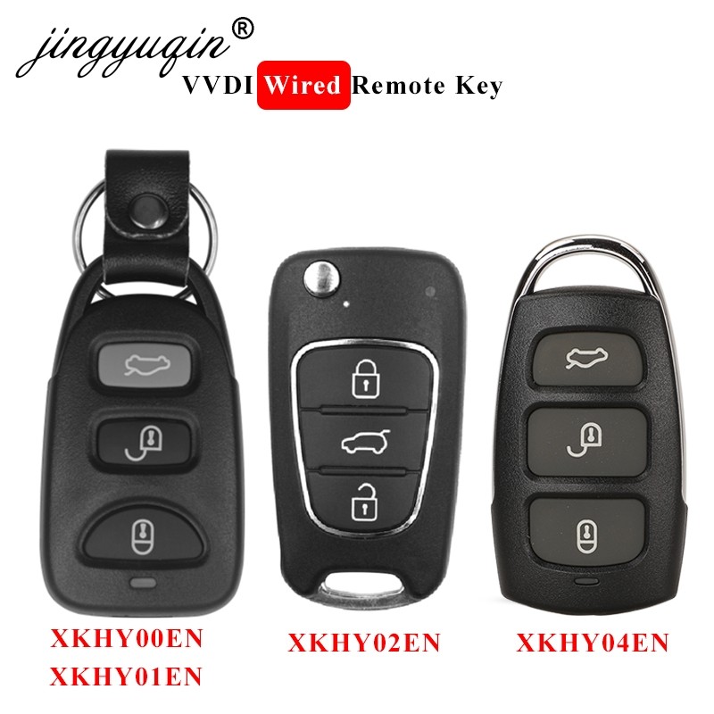 jingyuqin 5pcs XKHY00EN XKHY01EN XKHY02EN XKHY04EN Wired Remote Universal Remote Car Key for Xhorse VVDI Tool for Hyundai Style