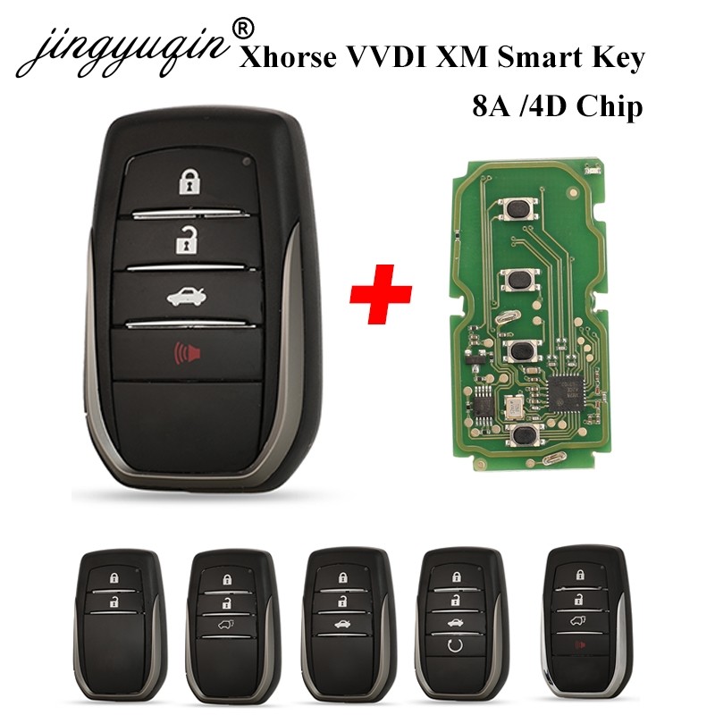 jingyuqin Xhorse VVDI XM Smart Key Universal Remote Key Shell + PCB for Toyota 8A /4D for Key Tool Plus Max VVDI2 VVDI Mini