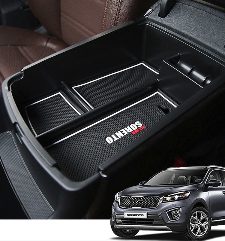 Armrest Container Storage Box Container Tray For Kia Sorento 2015 2016 2017 Intimate Car Organizer Styling Accessories