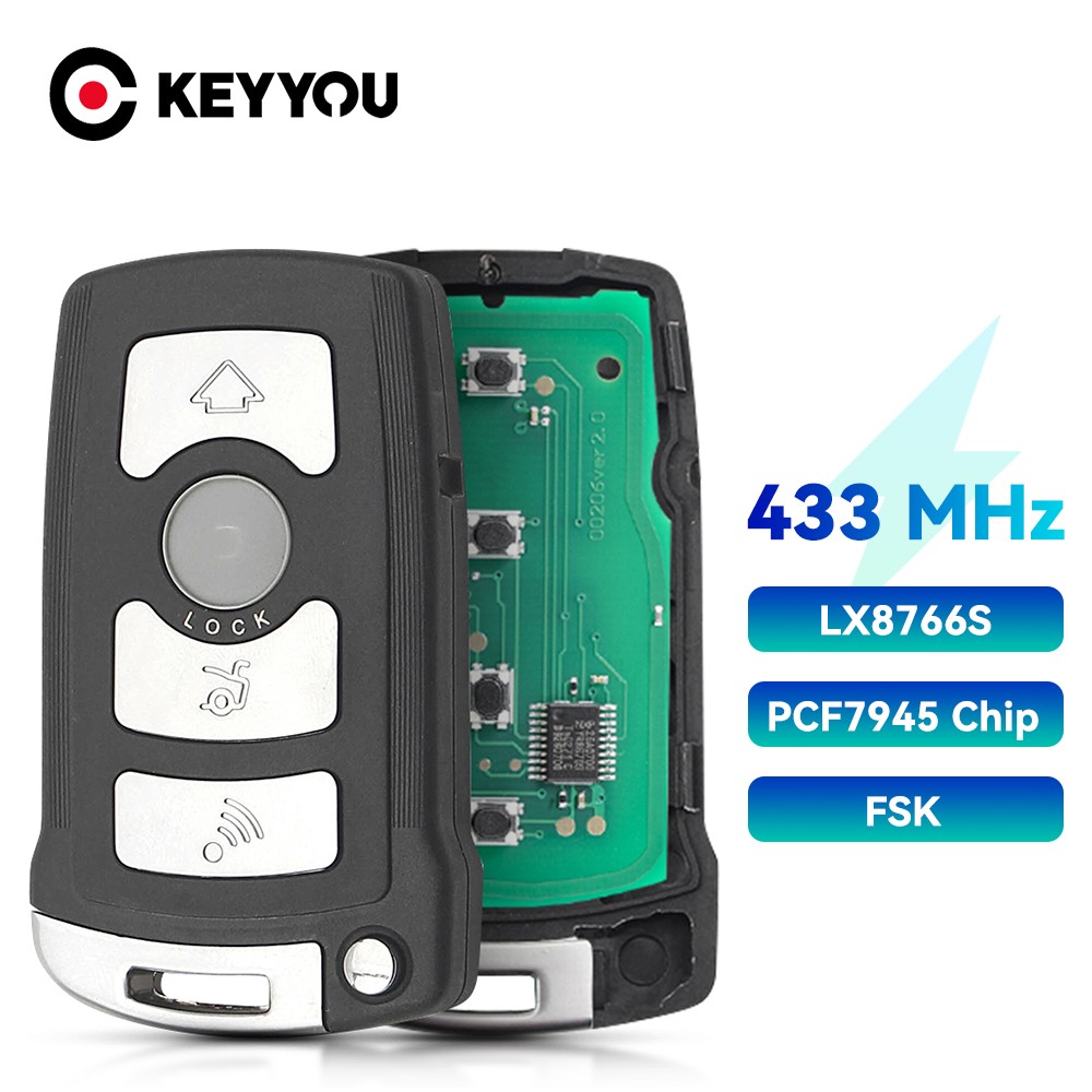 KEYYOU التحكم عن بعد سيارة مفتاح فوب 315MHz 433MHz 868MHz FCP7945 ل BMW 7 سلسلة E65 E66 E38 E39 CAS1 LX8766S 2911A12133 6918024