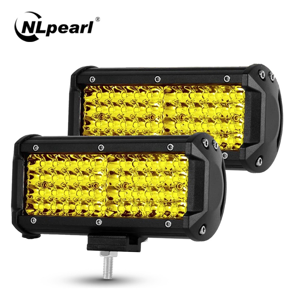 Nlpearl 72W 144W LED Light Bar/Work Light Spotlight Combo Lamp for Car Truck Boat Offroad 4X4 Trailer ATV Para LED Headlights