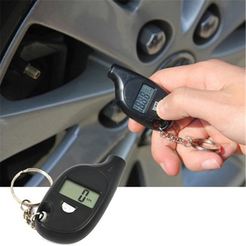 Keychain Style Tire Gauge Digital LCD Display Car Air Pressure Test Meter Auto Motorcycle Tire Manometer Tire Pressure Gauge