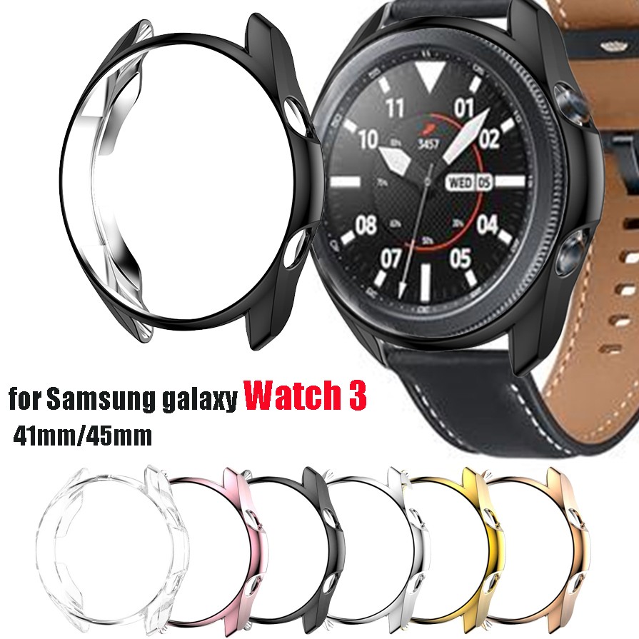 Shockproof Case For Samsung Galaxy Watch 3 45mm 41mm Watch3 Soft TPU Protective Bumper Cases Hollow Watch Frame Accessories