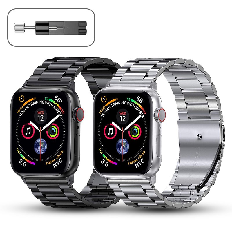 Metal Strap for Apple Watch Band 44mm 42mm 40mm 38mm 41 45mm Stainless Steel Bracelet for iWatch 7 6 SE 5 4 3 Series Accessories